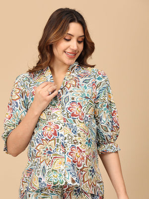 Wander & Bloom Maternity and Nursing Nightwear Set - NW - SK - WNDBL - S