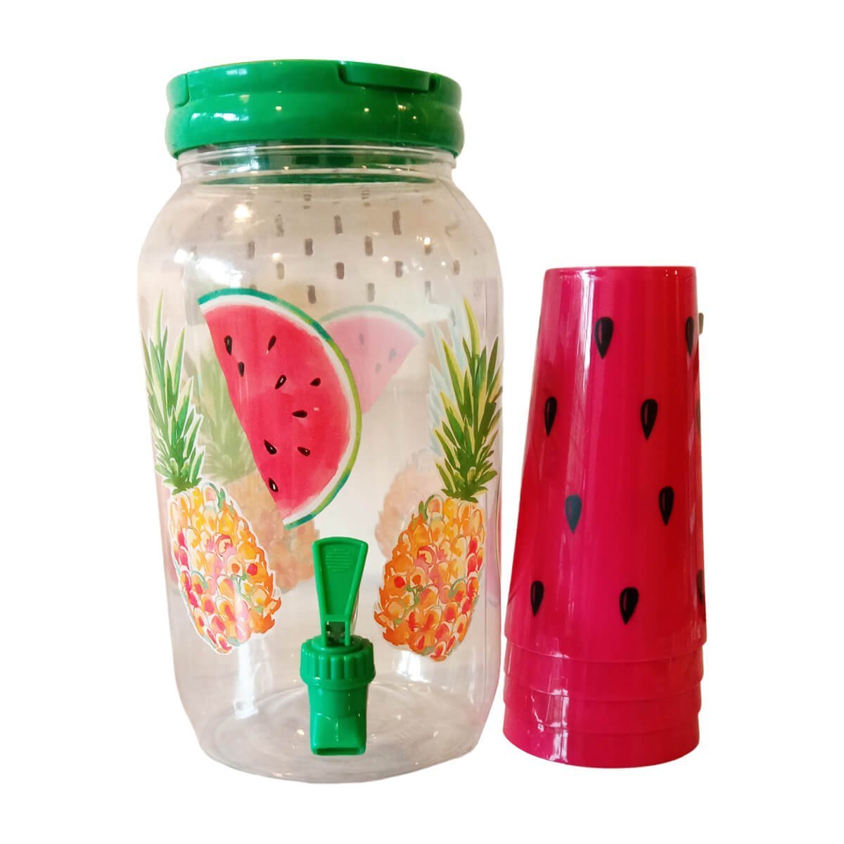 Watermelon Water Dispenser with 4 Glasses - Little Surprise ...