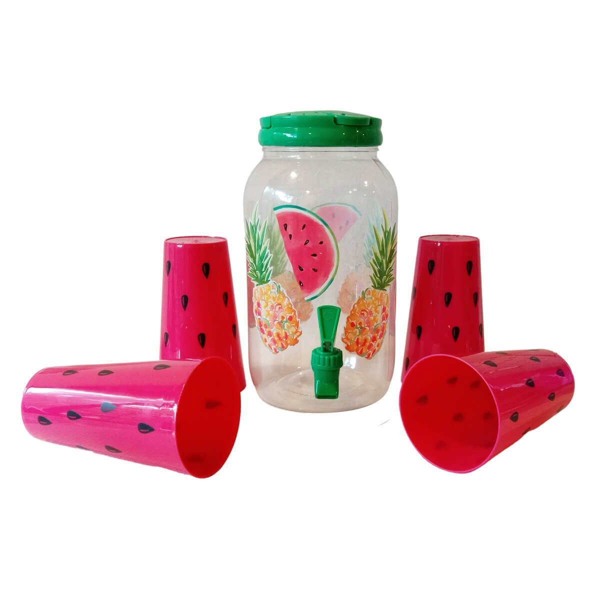 Watermelon Water Dispenser with 4 Glasses - Little Surprise ...