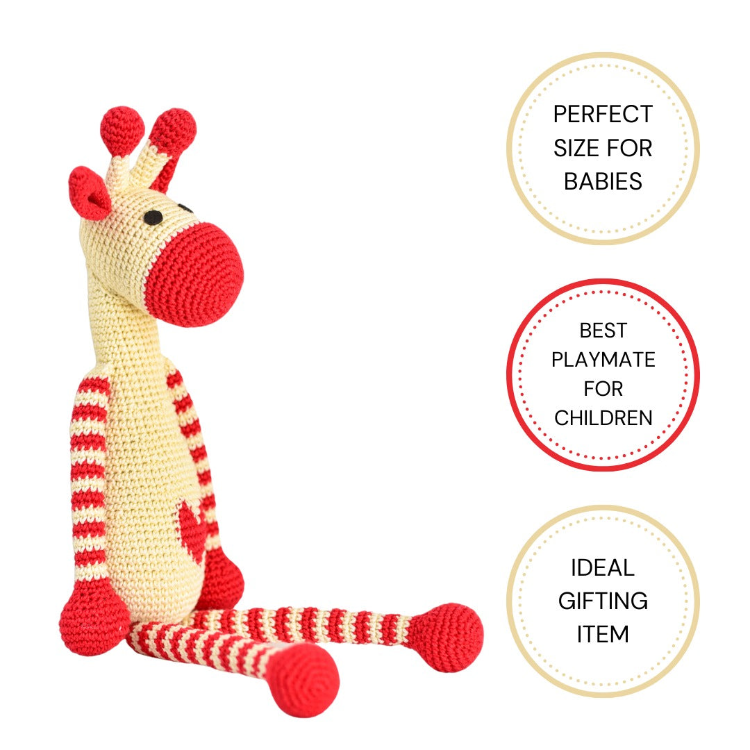 Happy Threads | Giphy Giraffe| 36 cms | Super Cute | Soft Toy | For Girls & Boys | Giraffe Soft Toy