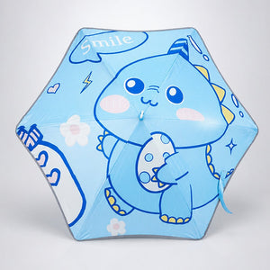 Wheel style Blue Cute Dino Printed UPF 50+ Kids - Umbrella - 5 - 10Y - Monsoon Wear