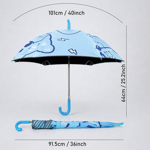 Wheel style Blue Cute Dino Printed UPF 50+ Kids - Umbrella - 5 - 10Y - Monsoon Wear