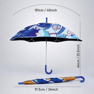 Wheel style Planet Space Astronaut Printed UPF 50+ Kids - Umbrella - 5 - 10Y - Monsoon Wear