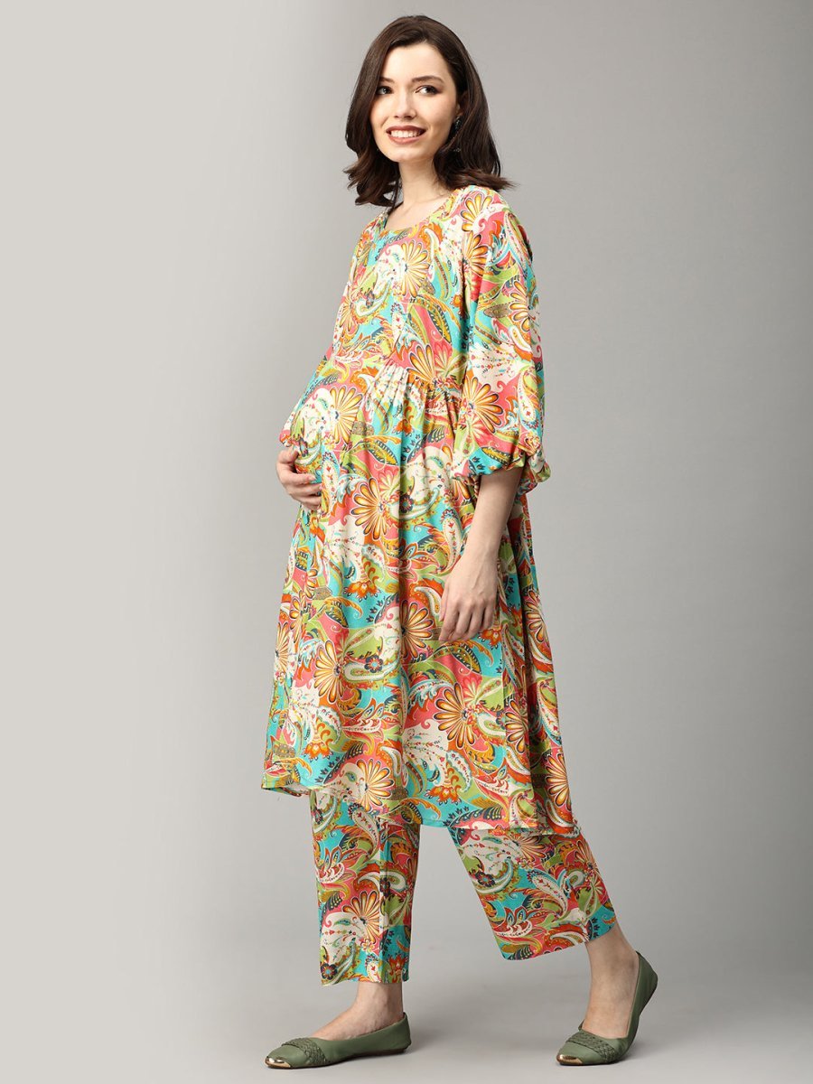 Whimsical Paisley Maternity and Nursing Co ord Set - MEW-SK-WHPS-S