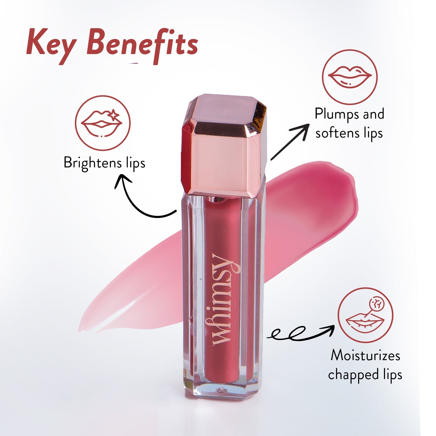 Whimsy Beauty Natural, Organic Lip Gloss for Kids & Teens (Baby Pink) - 3.5 g - WH042303