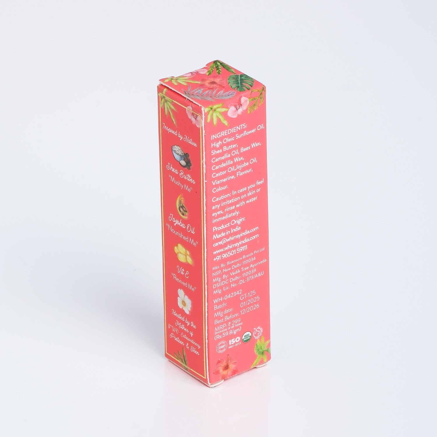 Whimsy Beauty Natural, Organic Tinted Lip Balm For Kids & Teens (Georgia) - 5 ml - WH042343