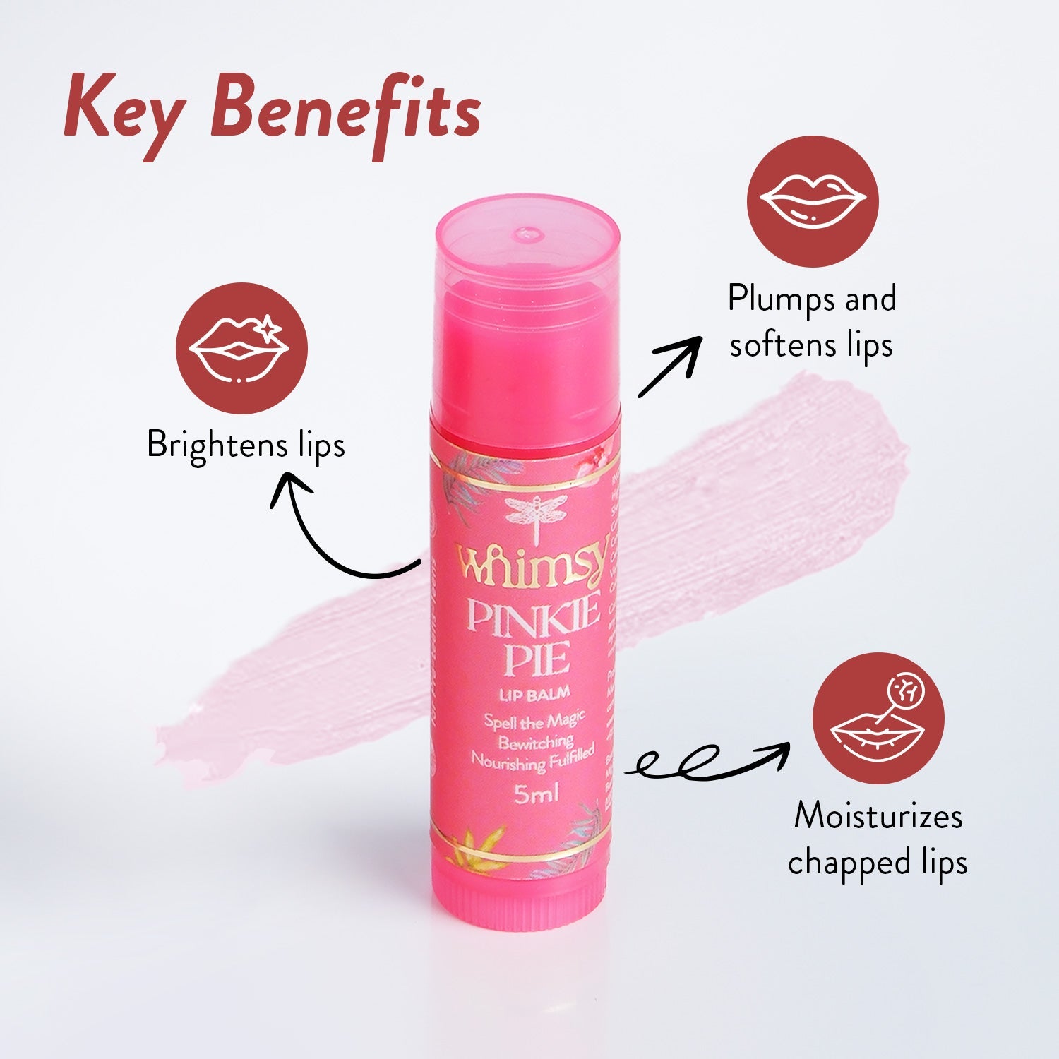 Whimsy Beauty Natural, Organic Tinted Lip Balm For Kids & Teens (Georgia) - 5 ml - WH042343