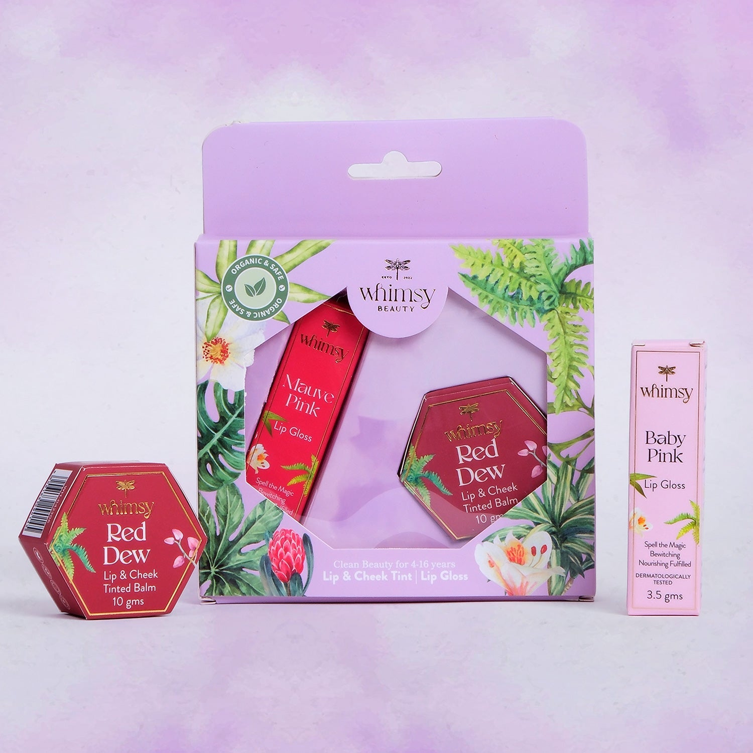 Whimsy Beauty Safe & Organic Lip Candies Combo for Kids & teens - Pack of 2 - WH042394