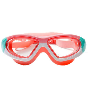 White Bordered Pink Anti Fog UV Protection Leakproof Design Swim Goggles for Kids, 4yrs - 10yrs - 4 - 10 years Swim
