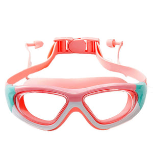 White Bordered Pink Anti Fog UV Protection Leakproof Design Swim Goggles for Kids, 4yrs - 10yrs - 4 - 10 years Swim