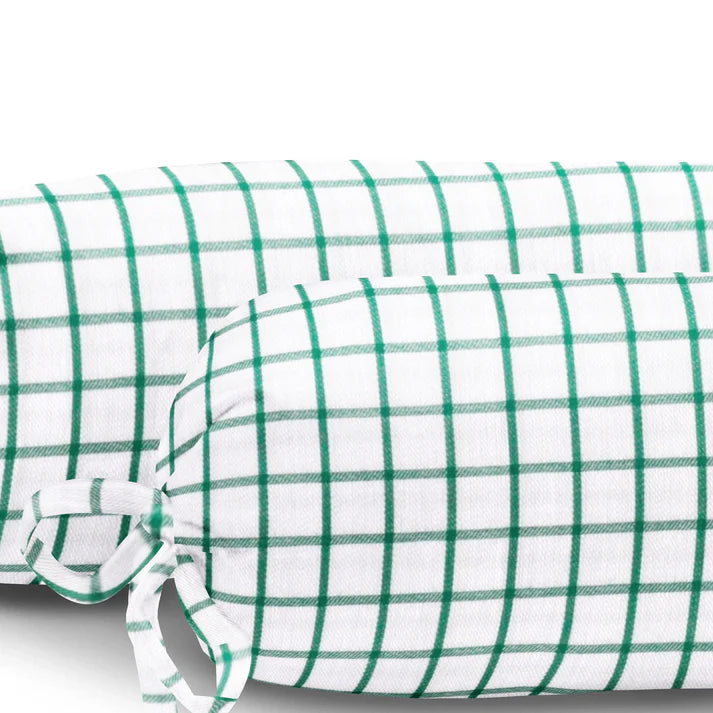 The Baby Atelier 100% Organic Baby Bolster Cover Set without fillers Green Square