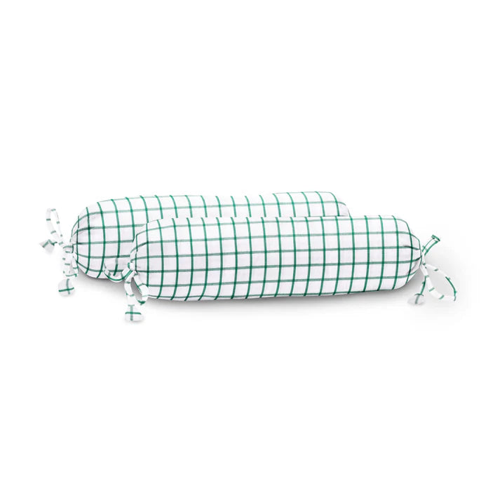 The Baby Atelier 100% Organic Baby Bolster Cover Set with fillers Green Square