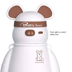 White, Kelly Jo Bear water bottle for Kids and Adults,1100 ml, Brown - Little Surprise BoxWhite, Kelly Jo Bear water bottle for Kids and Adults,1100 ml, Brown