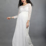 White Lace Maternity Dress - DRS-WYTLC-S