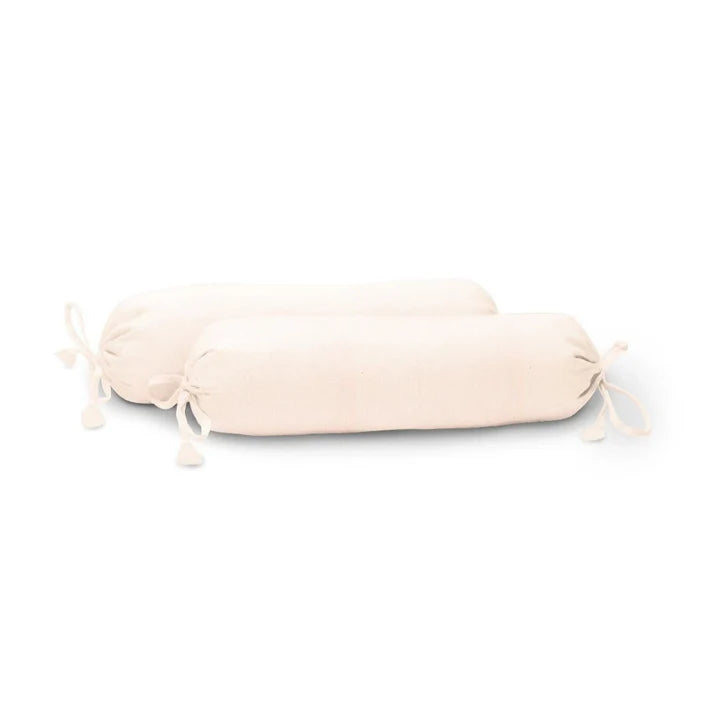 The Baby Atelier 100% Organic Baby Bolster Cover Set without fillers Neutral Pink