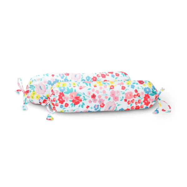 The Baby Atelier 100% Organic Baby Bolster Cover Set with fillers New Colored Flowers