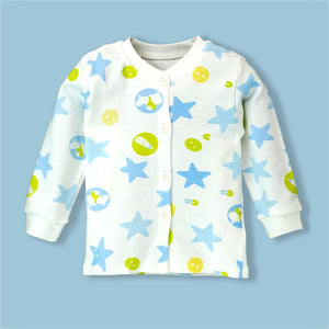 White Star & Bottle Print Full sleeves tops & pants set Unisex Kids Wear - 12 - 18 Months Kids Clothing