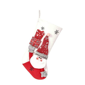 White Stocking Santa Christmas Stockings - Little Surprise BoxWhite Stocking Santa Christmas Stockings
