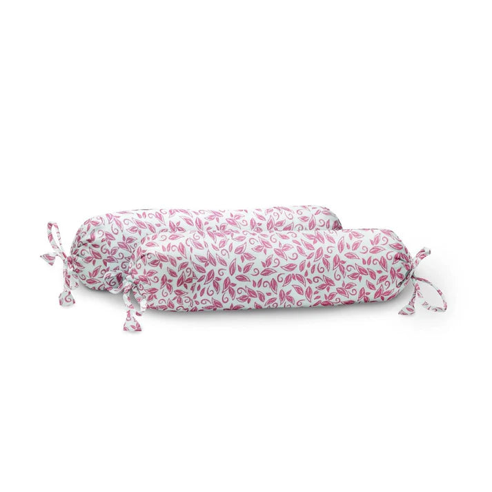 The Baby Atelier 100% Organic Baby Bolster Cover Set without fillers Red Flower