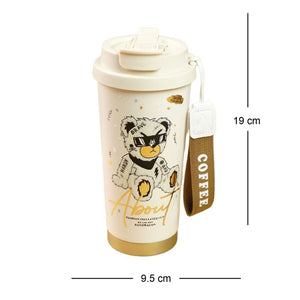 White Ted Stainless Steel premium Insulated Detox Infuser Bottle with Tea and Fruit Infuser attachment, 520ml - Back To School