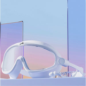 White with purple Button style Anti Fog UV Protection leakproof design Swim Goggles for Adults - Swim