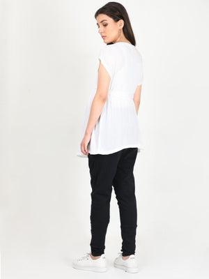 White Wrap Maternity and Nursing Shrug - MAT-SG-WHTWRP-S