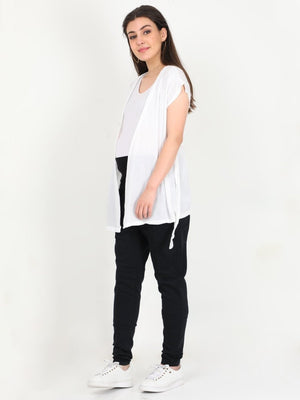 White Wrap Maternity and Nursing Shrug - MAT-SG-WHTWRP-S