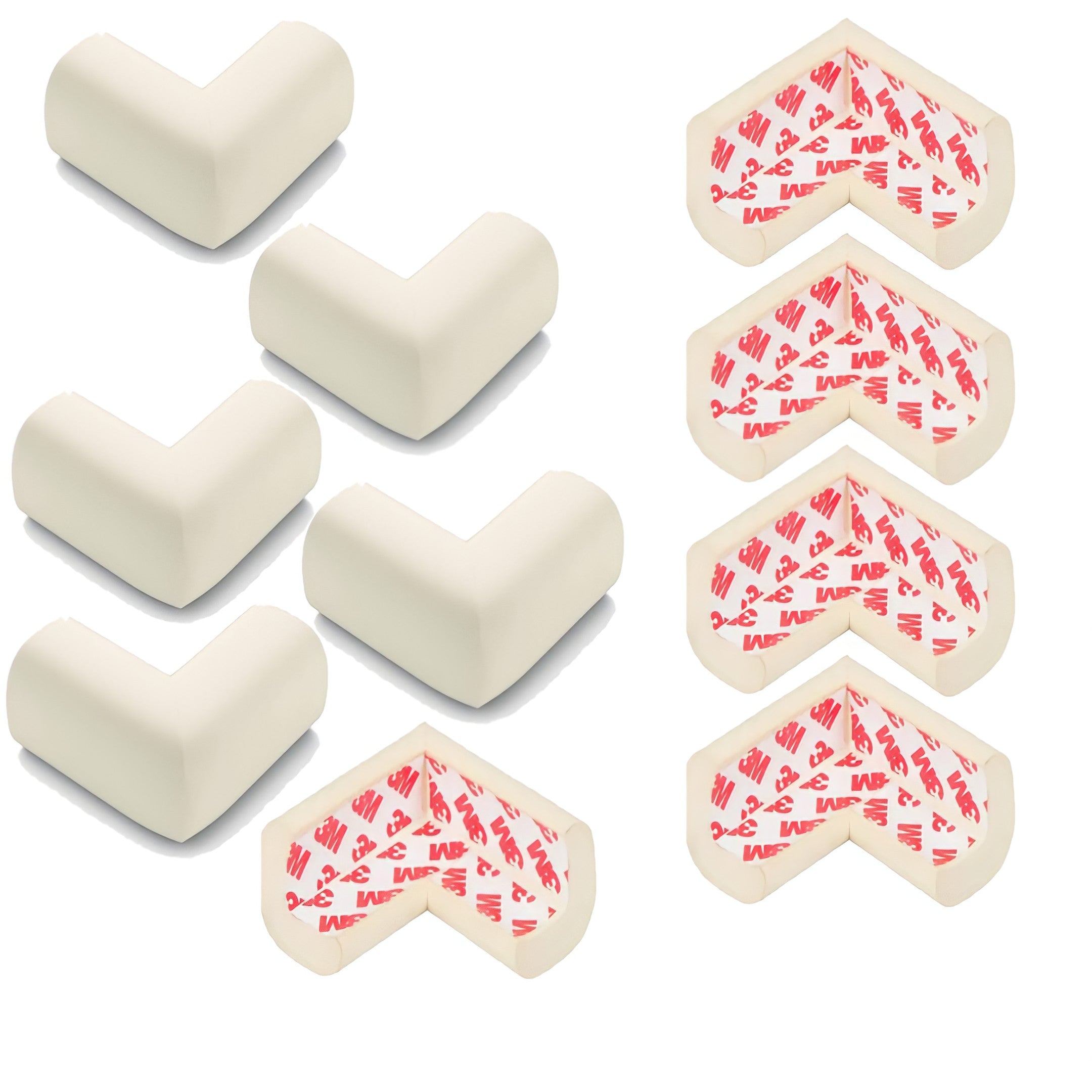 KidDough Baby Proofing Extra Thick Corner Guards-Pack of 10 Off-White Pieces