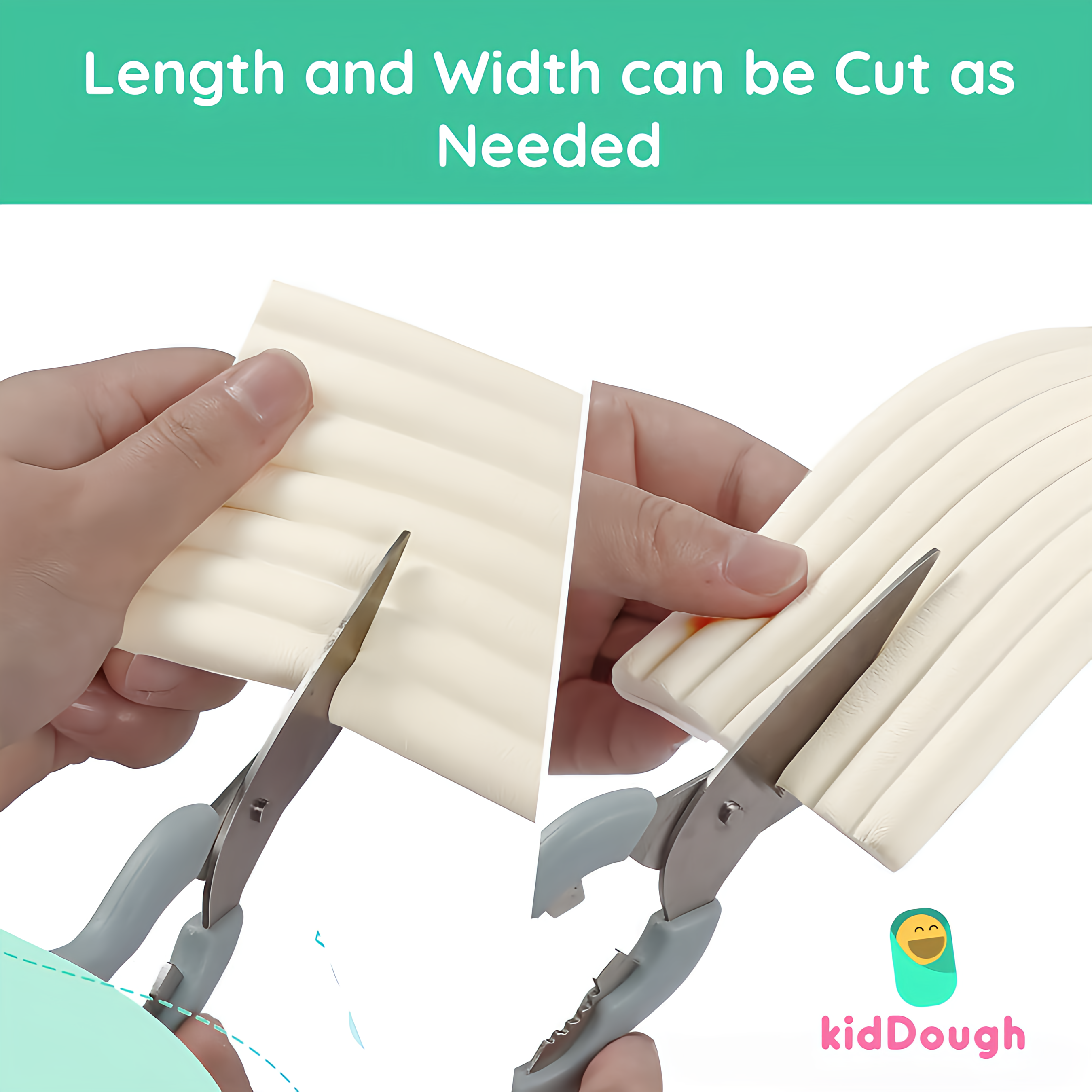 KidDough Baby Proofing Flat Edge Protector- 2 Meters White