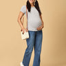 Wide Leg Maternity Denim with Belly Support - MDD - WDLEG - S