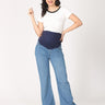 Wide Leg Maternity Denim with Belly Support - MDD-WDLEG-S