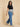 Wide Leg Maternity Denim with Belly Support: Mid Blue - S Maternity Denims