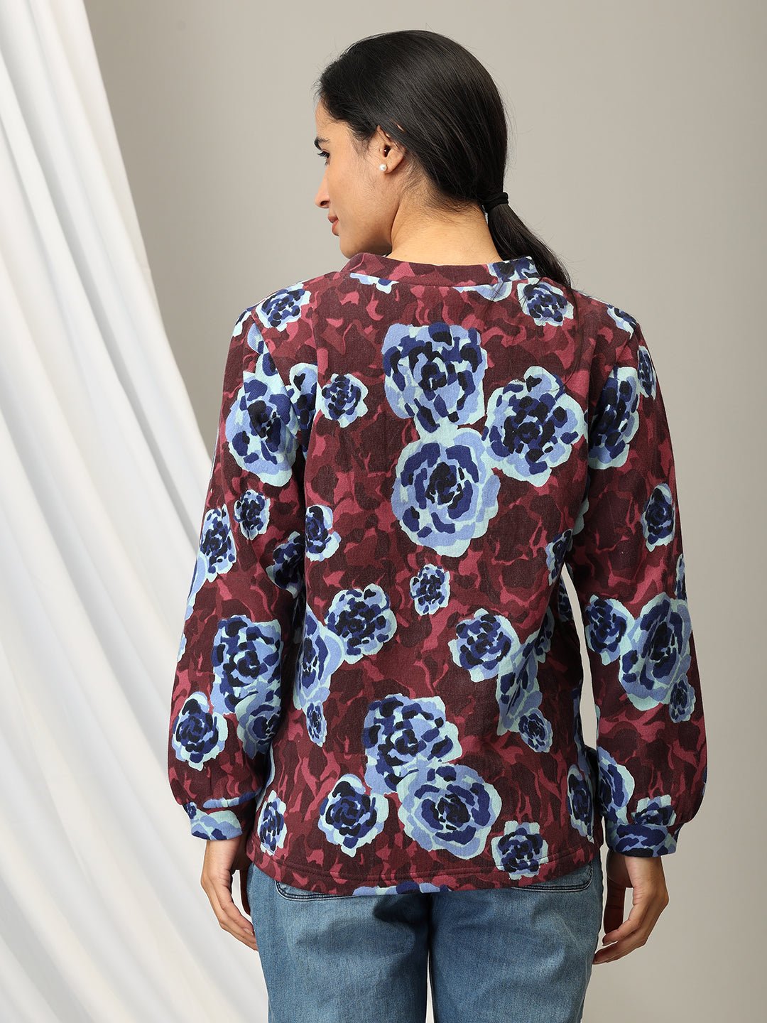 Wildflower Whimsy Maternity and Nursing Sweatshirt - MNSWT - SD - WLDW - S