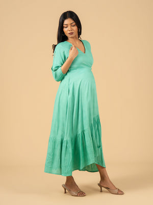 Willow Grace Maternity Wrap Dress - S Maternity Casual Dress