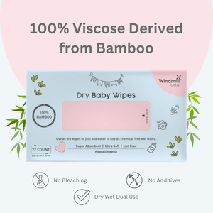 Windmill baby Natural Dry Baby Wipes - WMB032