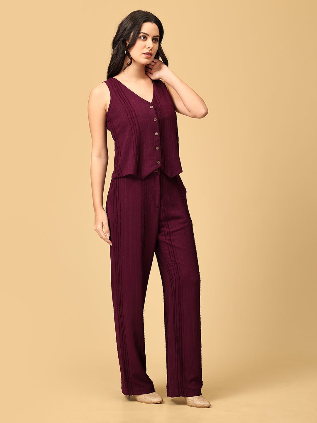 Wine Heads Ahead Women's Vest And Pant Set - WES - SK - WNHD - XS