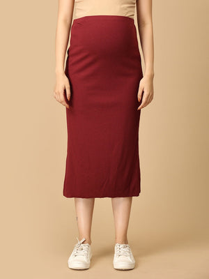 Wine & Unwind Ribbed Maternity and Nursing Co Ord Skirt Set - NW - TC - WNUN - S