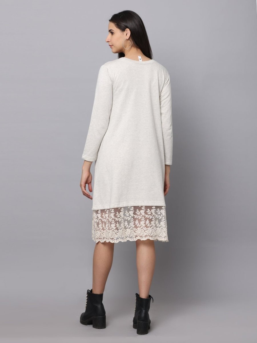 Winter Morning Maternity Sweater Dress With Nursing - DRS-WTRMR-S