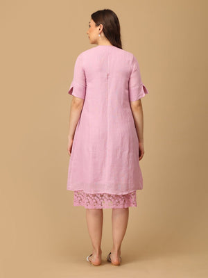 Lilac Wisteria Waltz Linen Women's Dress - Women's Dress
