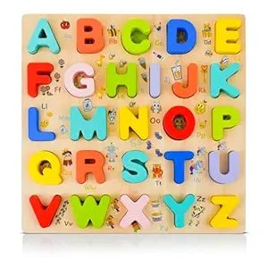 Wooden Alphabet Puzzle Board for Kids (A–Z Learning Toy) - Learning and Educational Toys