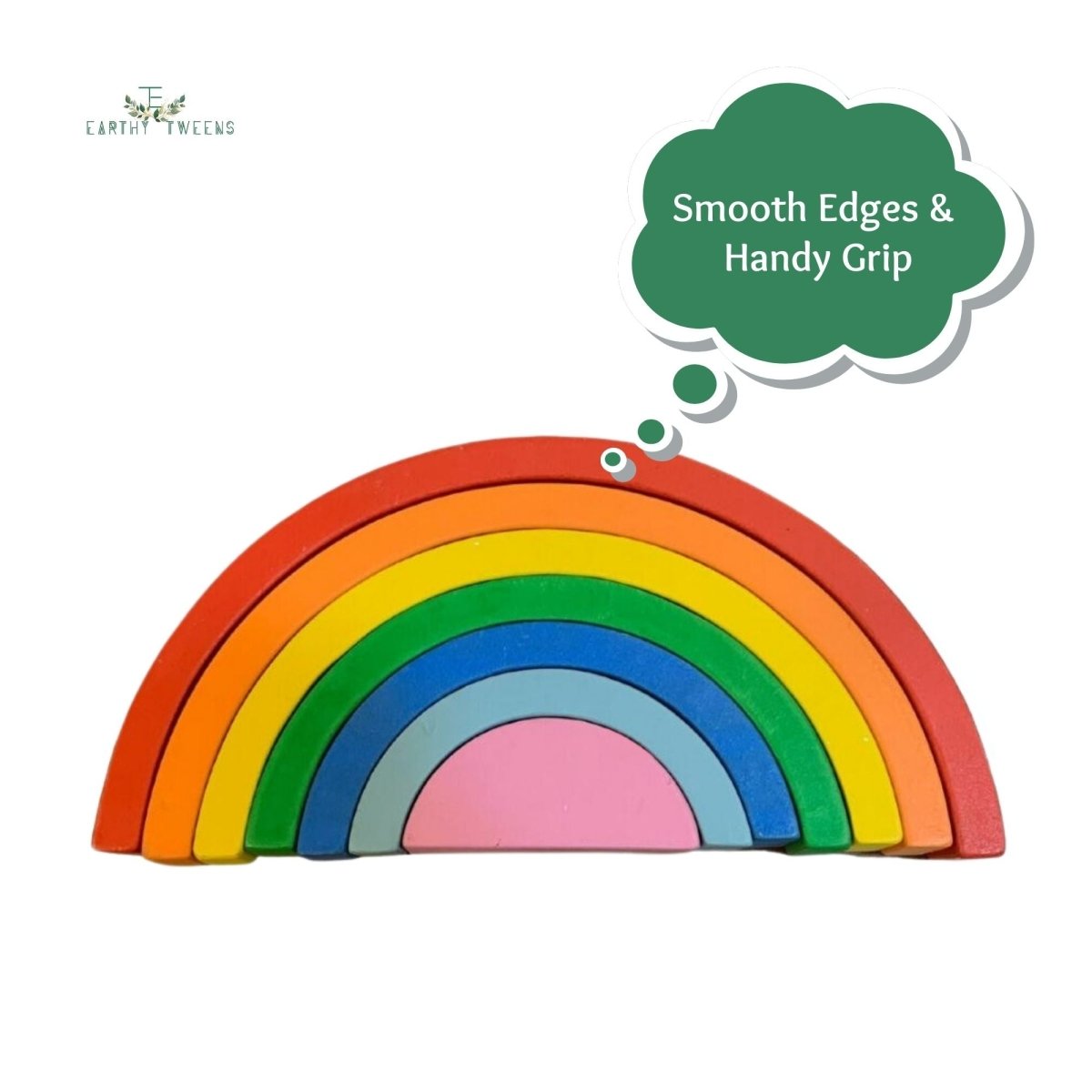 Wooden Rainbow Stacker Medium- 7 Pcs - ET118