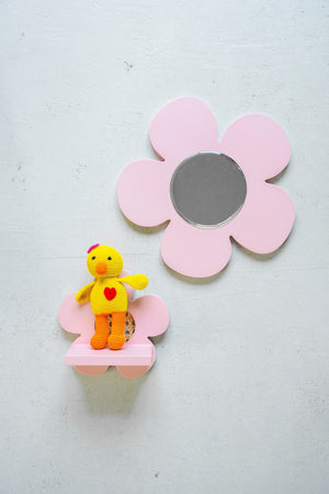 W&R Flower shelf with mirror - FM - PKB - WR