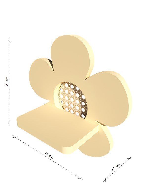 W&R Flower shelf with wicker - WS - YWS - WR