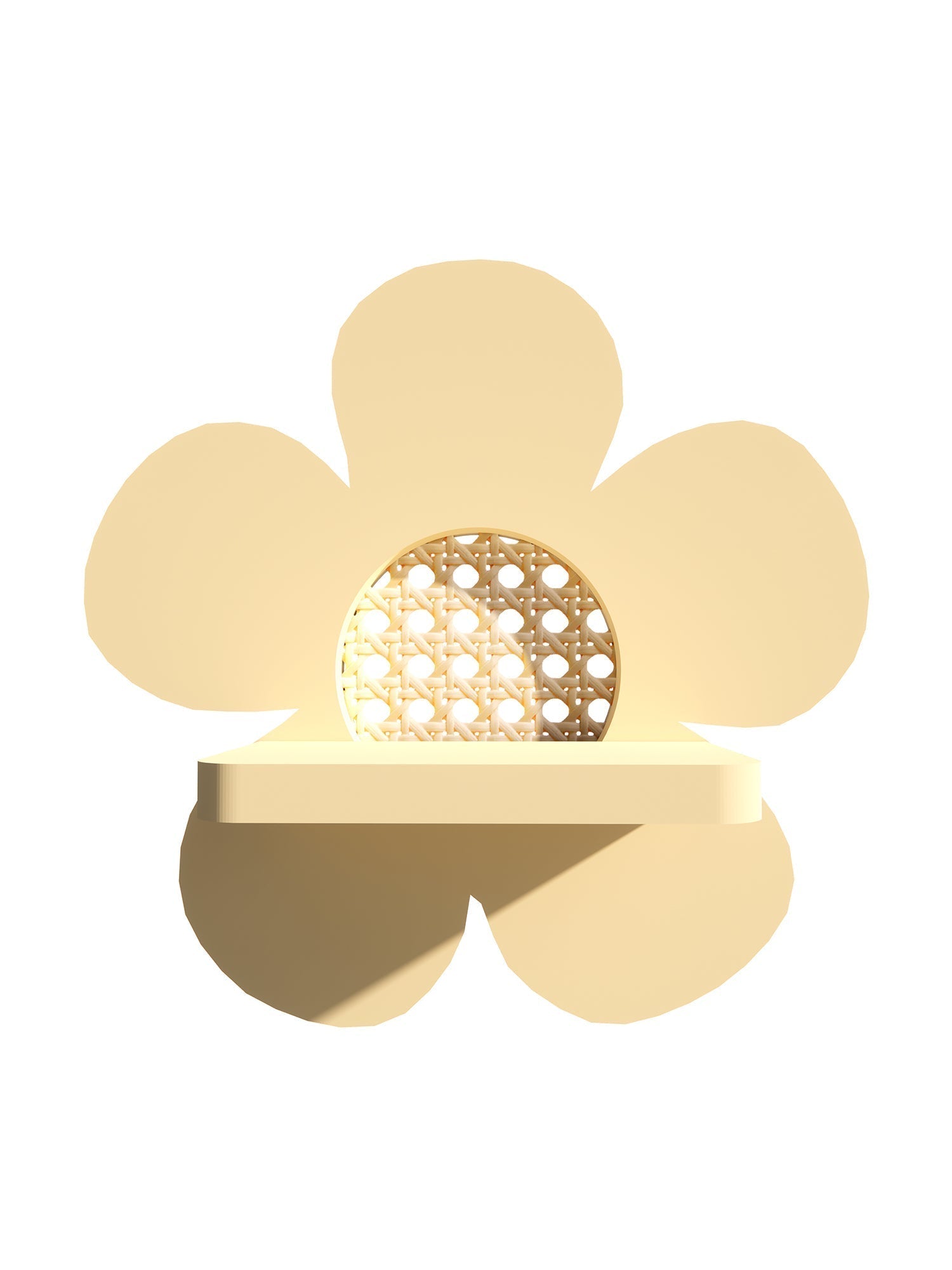 W&R Flower shelf with wicker - WS - YWS - WR