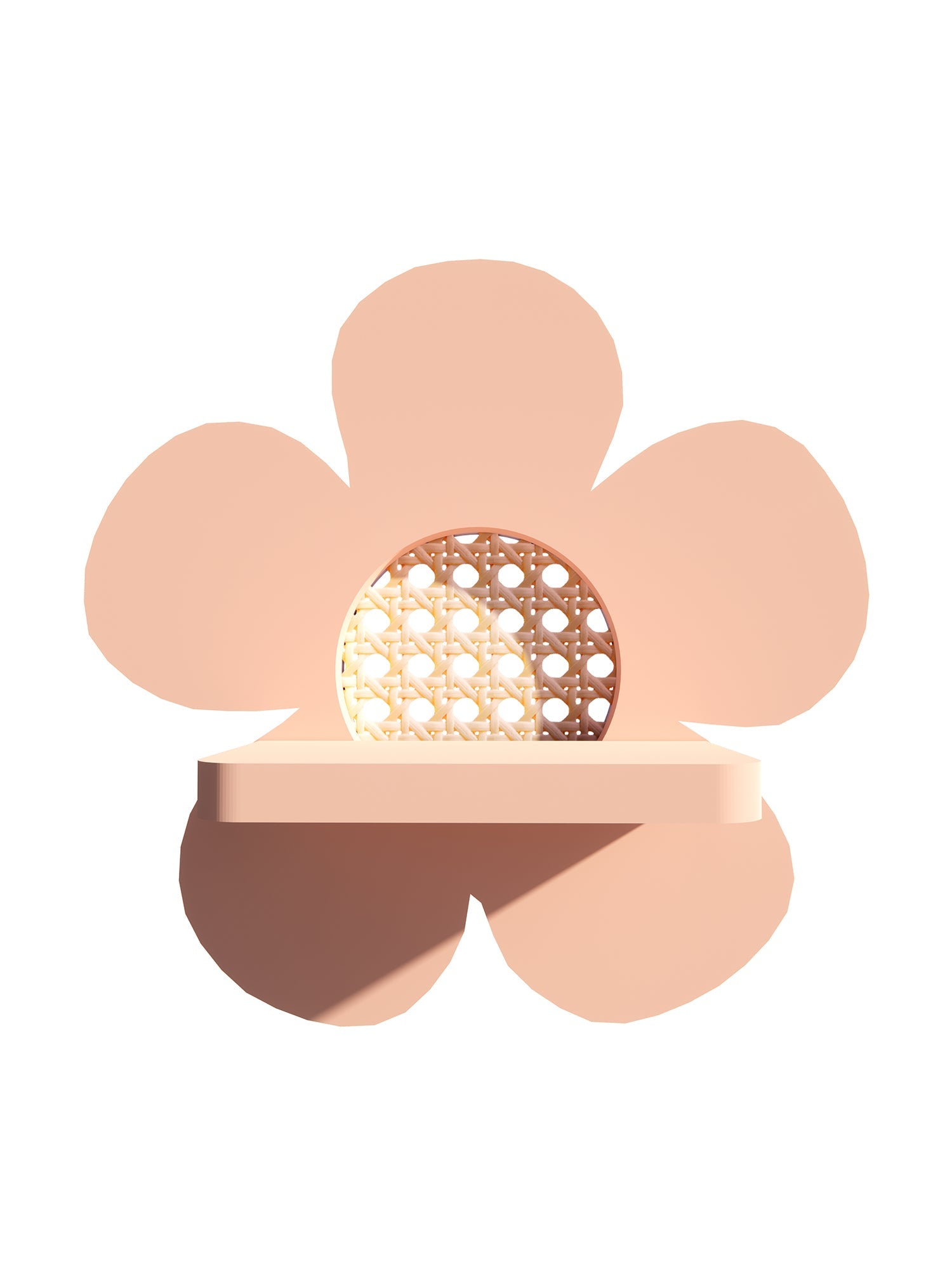W&R Flower shelf with wicker - WS - PES - WR