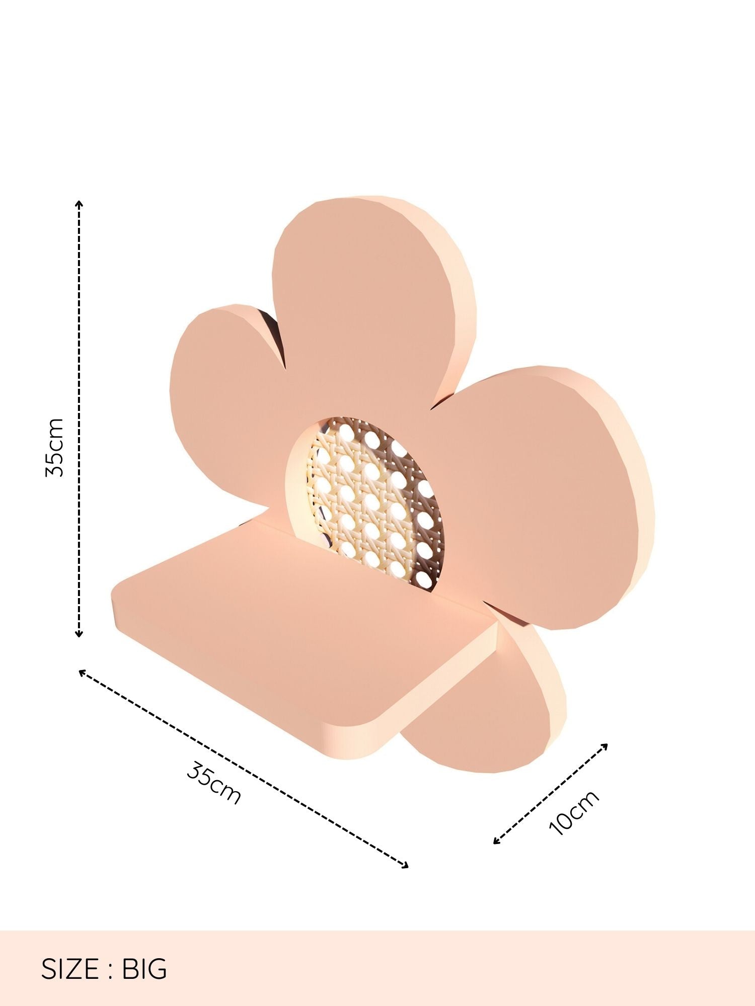 W&R Flower shelf with wicker - WS - PES - WR