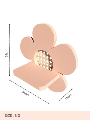 W&R Flower shelf with wicker - WS - PES - WR