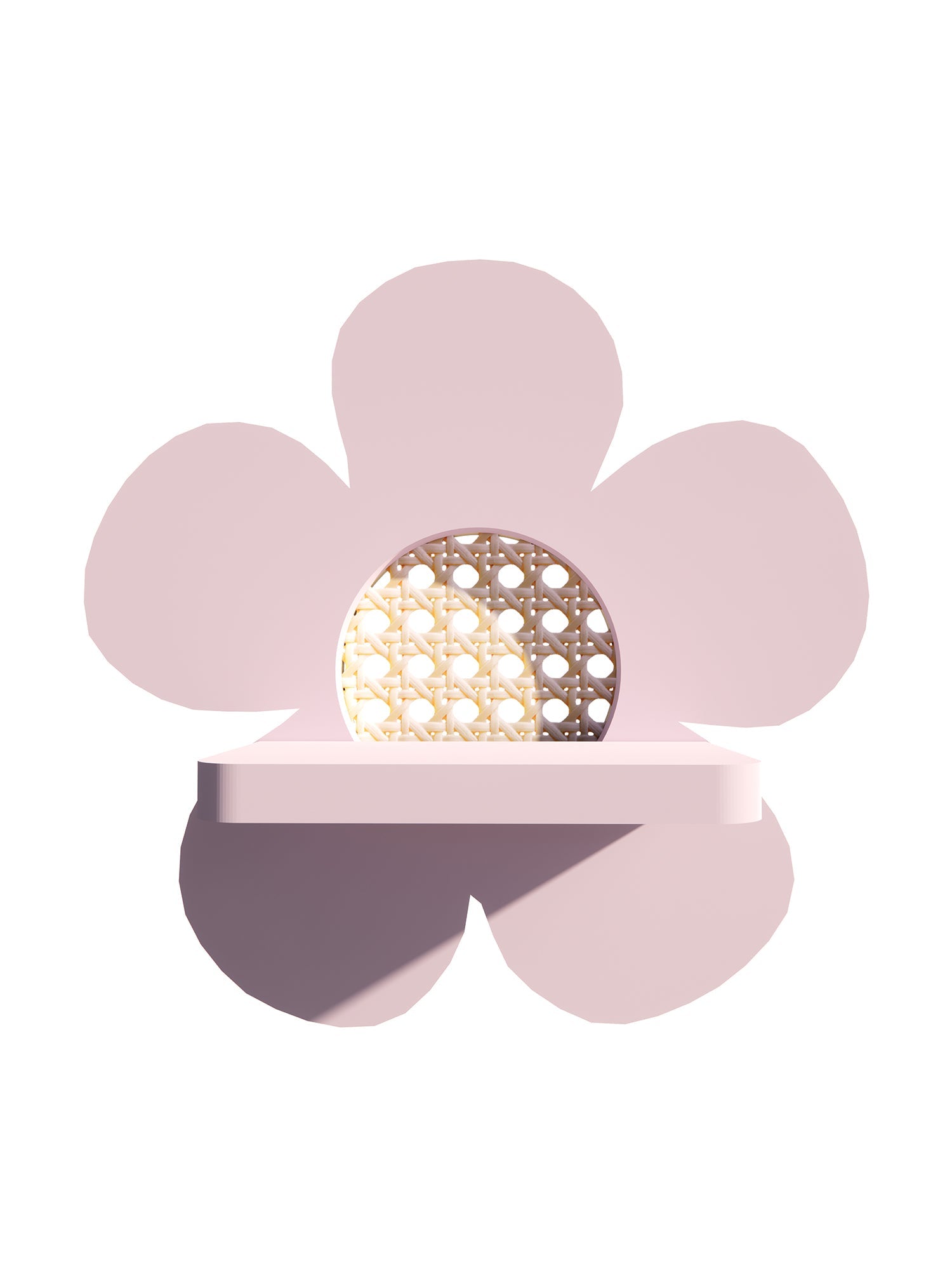 W&R Flower shelf with wicker - WS - PUS - WR