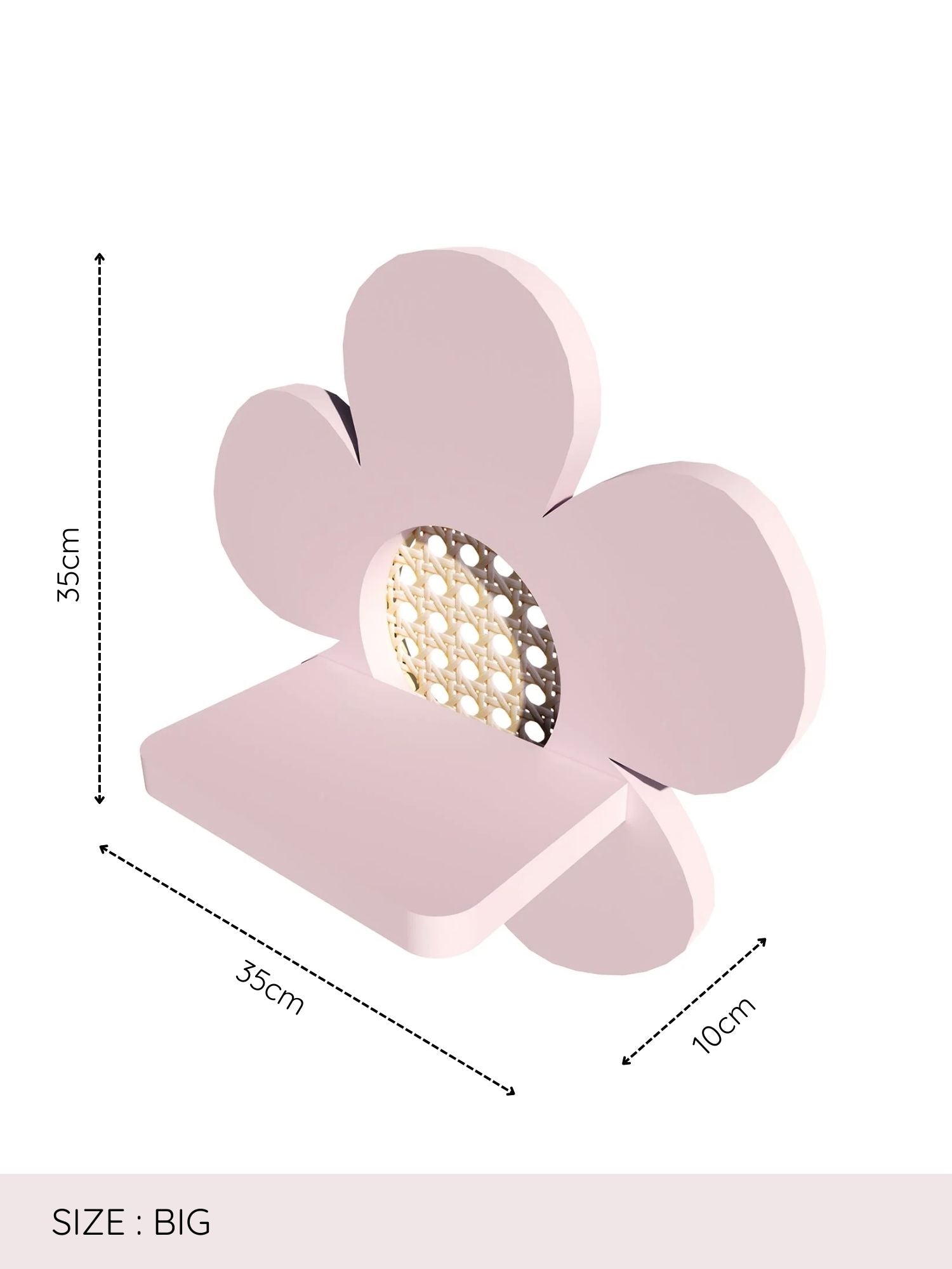 W&R Flower shelf with wicker - WS - PES - WR