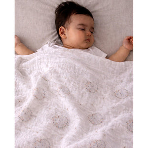 Wreath Wooland Theme Soft Quilted Cotton Winter Wrapper with Hood for Newborn & Infants with Free storage Pouch - Bedding